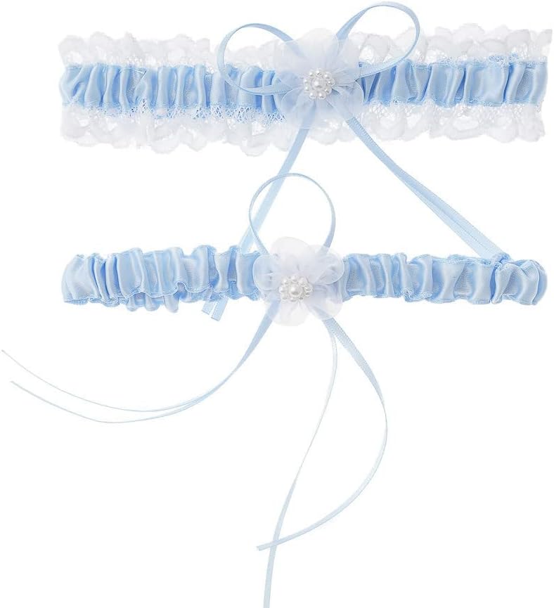 WAMSOLE Lace Bridal Garter Belt - White Wedding Garter Accessory - Image 1